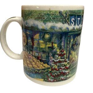 Starbucks Barista Pike Place Market Christmas Scene Mug 2000